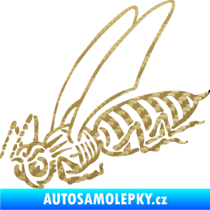 Samolepka Vosa 004 levá 3D karbon zlatý