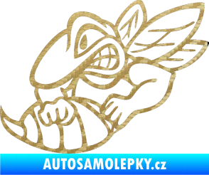 Samolepka Vosa levá 3D karbon zlatý