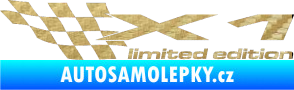 Samolepka X1 limited edition levá 3D karbon zlatý