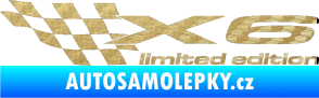 Samolepka X6 limited edition levá 3D karbon zlatý