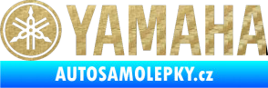 Samolepka Yamaha 001 3D karbon zlatý