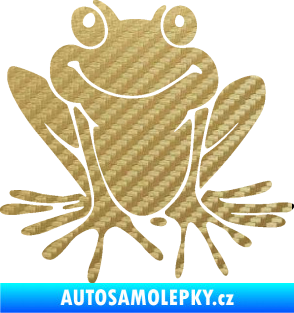 Samolepka Žába 008 levá 3D karbon zlatý