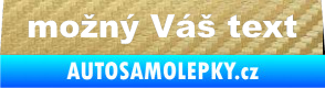 Samolepka Zetor - přední 3D karbon zlatý