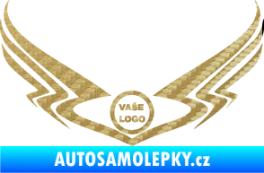Samolepka Znak Tetování 003 3D karbon zlatý