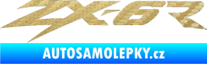 Samolepka ZX 6R 3D karbon zlatý