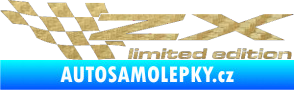 Samolepka ZX limited edition levá 3D karbon zlatý