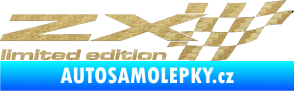 Samolepka ZX limited edition pravá 3D karbon zlatý