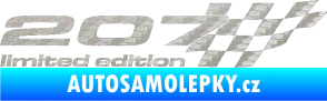 Samolepka 207 limited edition pravá 3D karbon stříbrný