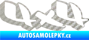 Samolepka 4x4 varianta 001 3D karbon stříbrný