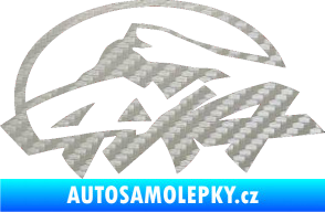 Samolepka 4x4 varianta 005 3D karbon stříbrný