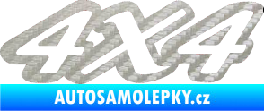 Samolepka 4x4 varianta 007 3D karbon stříbrný