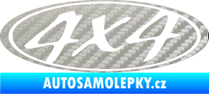 Samolepka 4x4 varianta 008 3D karbon stříbrný