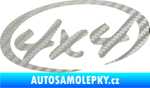 Samolepka 4x4 varianta 011 3D karbon stříbrný
