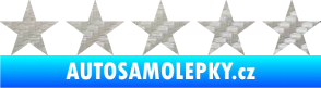 Samolepka 5 star deluxe hvězdy 3D karbon stříbrný