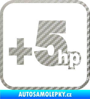 Samolepka +5hp 002 3D karbon stříbrný