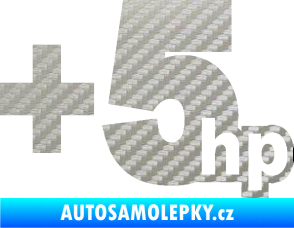 Samolepka + 5hp 003 3D karbon stříbrný