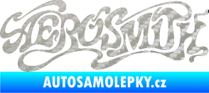 Samolepka Aerosmith 004 3D karbon stříbrný