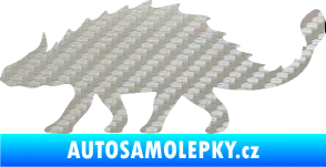 Samolepka Ankylosaurus 001 levá 3D karbon stříbrný