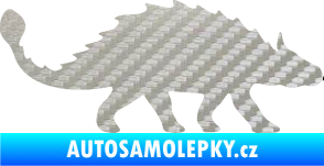 Samolepka Ankylosaurus 001 pravá 3D karbon stříbrný
