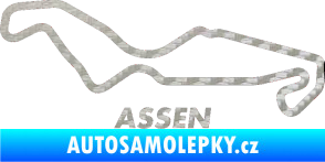 Samolepka Okruh Assen 3D karbon stříbrný