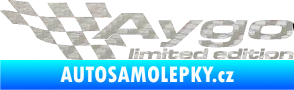 Samolepka Aygo limited edition levá 3D karbon stříbrný