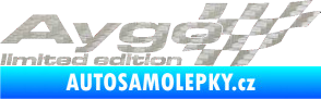 Samolepka Aygo limited edition pravá 3D karbon stříbrný