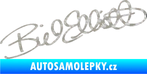 Samolepka Podpis Bill Elliott  3D karbon stříbrný