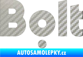 Samolepka Bolt - taxi 3D karbon stříbrný
