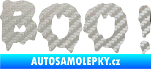 Samolepka Boo! 3D karbon stříbrný