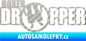Samolepka Boxer dropper 3D karbon stříbrný