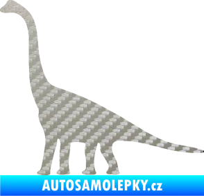 Samolepka Brachiosaurus 001 levá 3D karbon stříbrný