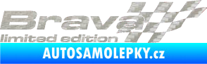 Samolepka Brava limited edition pravá 3D karbon stříbrný