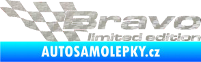 Samolepka Bravo limited edition levá 3D karbon stříbrný