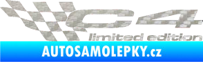 Samolepka C4 limited edition levá 3D karbon stříbrný