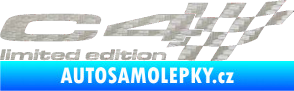 Samolepka C4 limited edition pravá 3D karbon stříbrný
