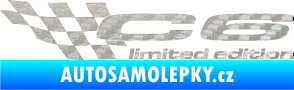 Samolepka C6 limited edition levá 3D karbon stříbrný
