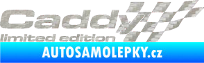 Samolepka Caddy limited edition pravá 3D karbon stříbrný