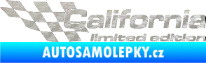 Samolepka California limited edition levá 3D karbon stříbrný