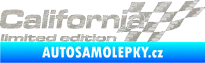 Samolepka California limited edition pravá 3D karbon stříbrný