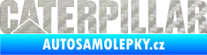 Samolepka Caterpillar - jedna barva 3D karbon stříbrný