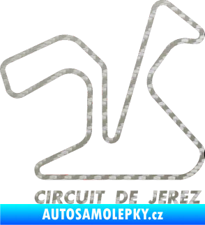 Samolepka Okruh Circuito de Jerez 3D karbon stříbrný