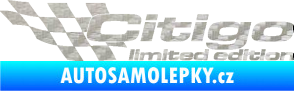 Samolepka Citigo limited edition levá 3D karbon stříbrný