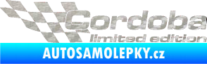 Samolepka Cordoba limited edition levá 3D karbon stříbrný