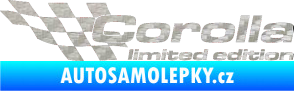 Samolepka Corolla limited edition levá 3D karbon stříbrný