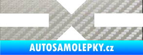 Samolepka Dacia 004 3D karbon stříbrný