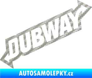 Samolepka Dübway 002 3D karbon stříbrný