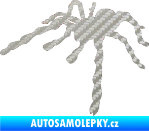 Samolepka Pavouk 013 - levá 3D karbon stříbrný