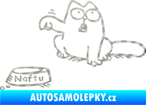 Samolepka Dolej naftu - levá 3D karbon stříbrný