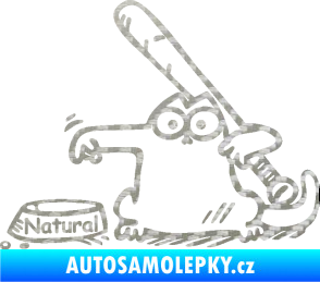 Samolepka Dolej natural levá 3D karbon stříbrný