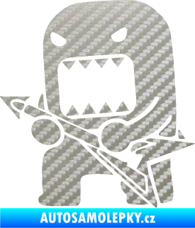 Samolepka Domo 003 levá rocker 3D karbon stříbrný